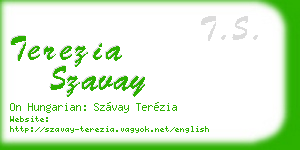 terezia szavay business card
