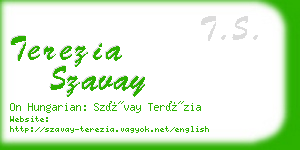 terezia szavay business card